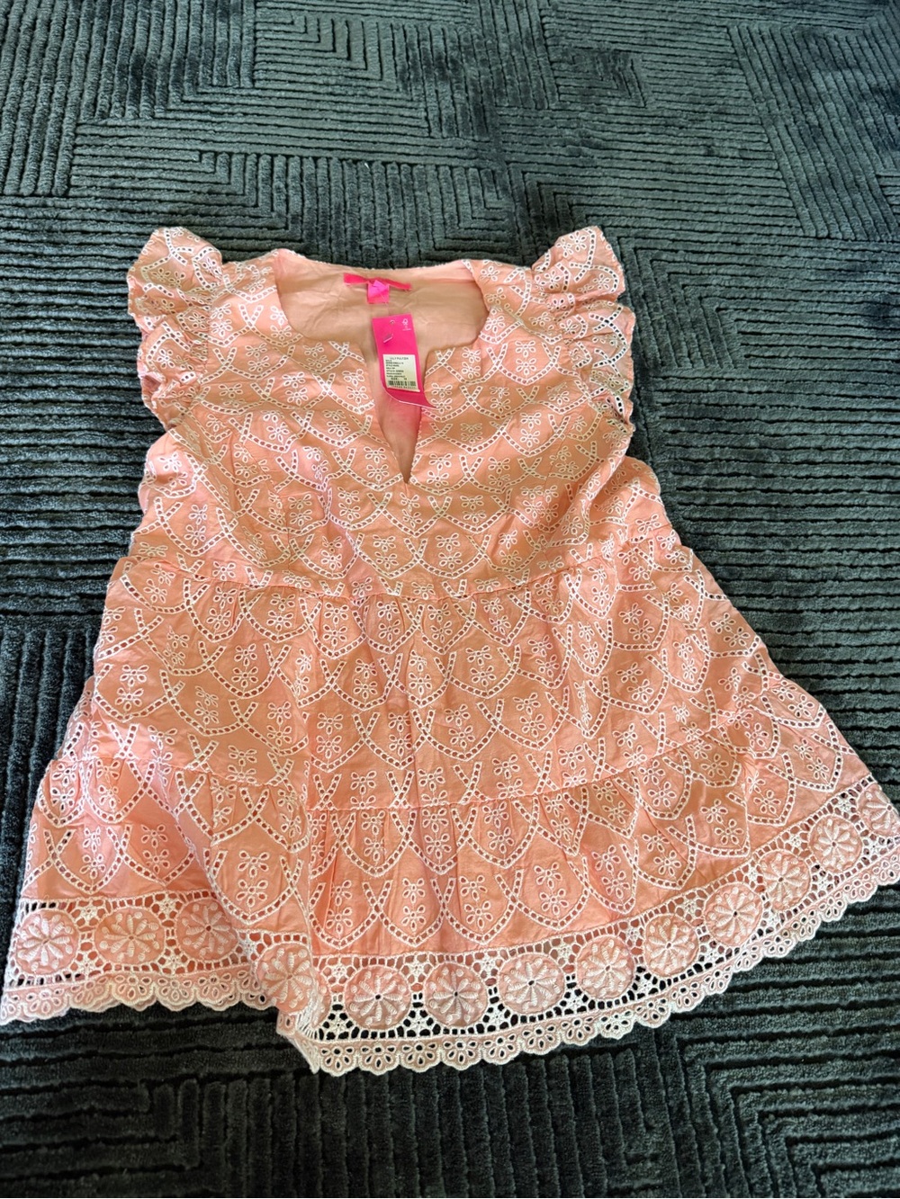 Lilly Pulitzer Pink Eyelet Peplum Camisole